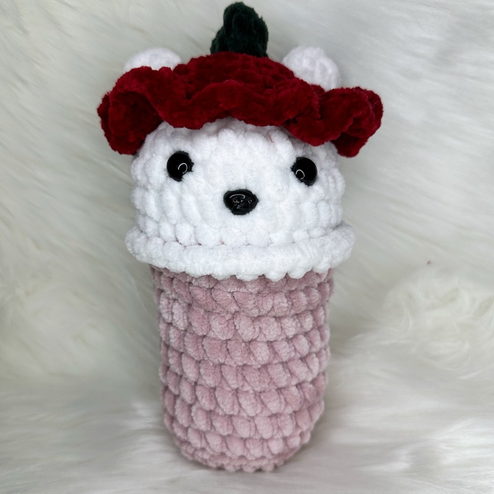 Strawbeary Milk Amigurumi Plushie